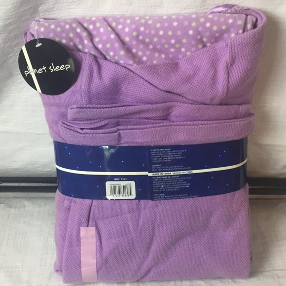 Planet Sleep PJ's  Microfleece Purple 14-16 - Picture 4 of 6